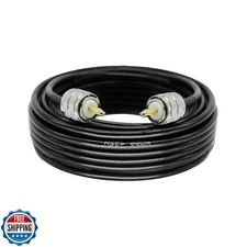 Rydocyee CB Coax Cable 33 Feet Solid Copper, UHF Male PL-259 to UHF Male PL-2