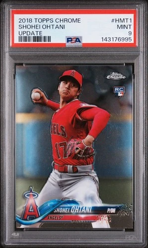 2018 TOPPS CHROME UPDATE #HMT1 SHOHEI OHTANI ROOKIE RC PSA 9