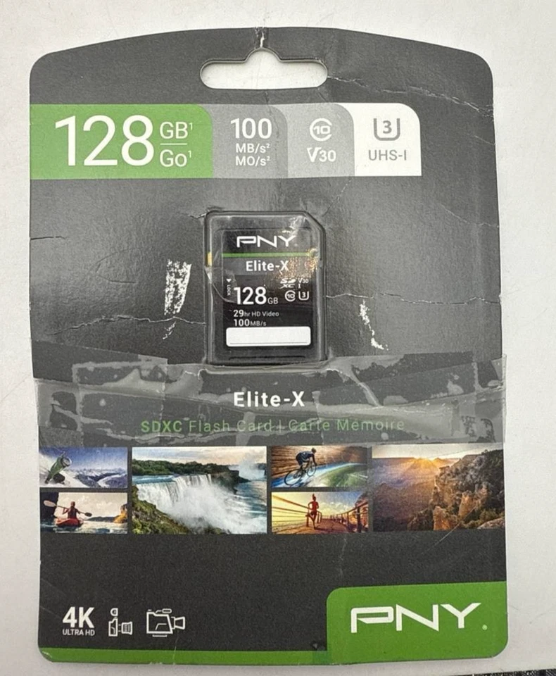 PNY Elite X 128GB microSDXC UHS I U3 V30 A1 Memory Card with SD Adapter Class 10 - Image 3 of 4