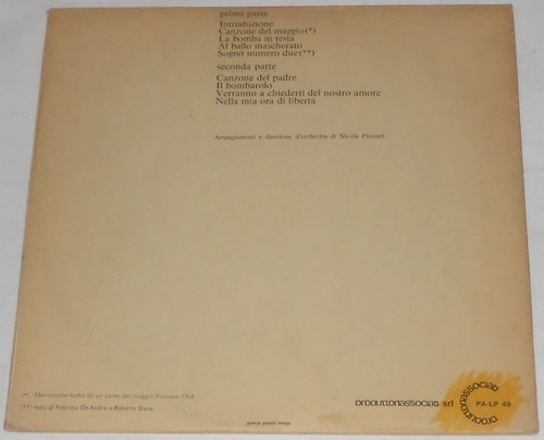FABRIZIO DE ANDRE' STORIA DI UN IMPIEGATO LP 1973 APRIBILE \ GATEFOLD \ 1 STAMPA - Picture 4 of 4