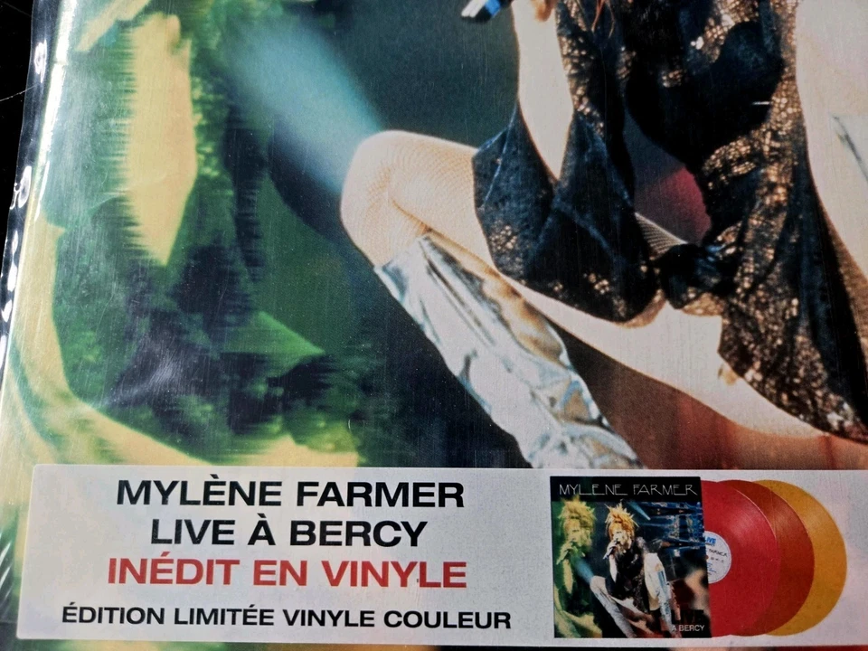Mylene Farmer triple 33T vinyles Live à Bercy 1996 inédit triple Vinyle couleur. - Photo 3/3