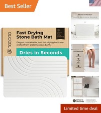 Stone Bath Mat Non Slip Diatomaceous Earth Absorbent Quick Dry Modern Bathroom