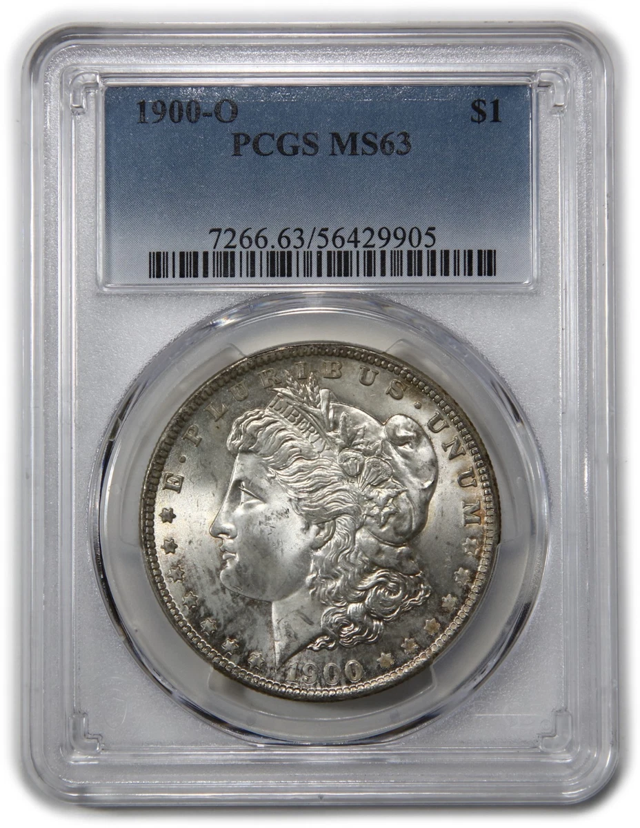 ★希少 ワンランク上★ 1900-O MS63+ モルガン 銀貨 PCGS 25+ MS 63 Graded 1900 Year Morgan US Dollars (1878-1921) for sale