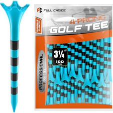 Full Choice100 Pack 3-1/4" Plastic Golf Tees, Enhanced Durability  Stability