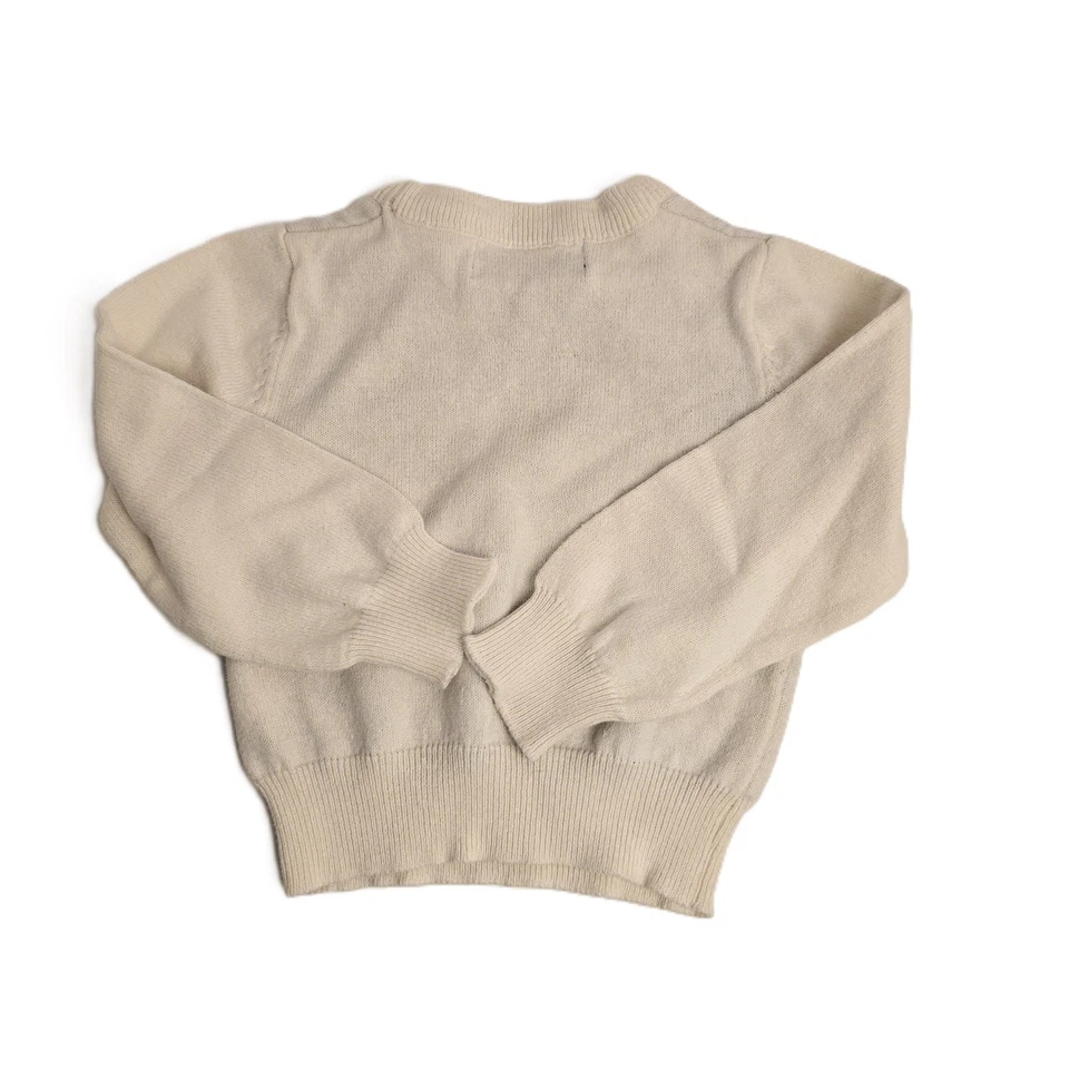 Suéter Happy Fella Talla 3T Niño Bulldog Invierno Blanco Negro Manga Larga Foto 4 de 4