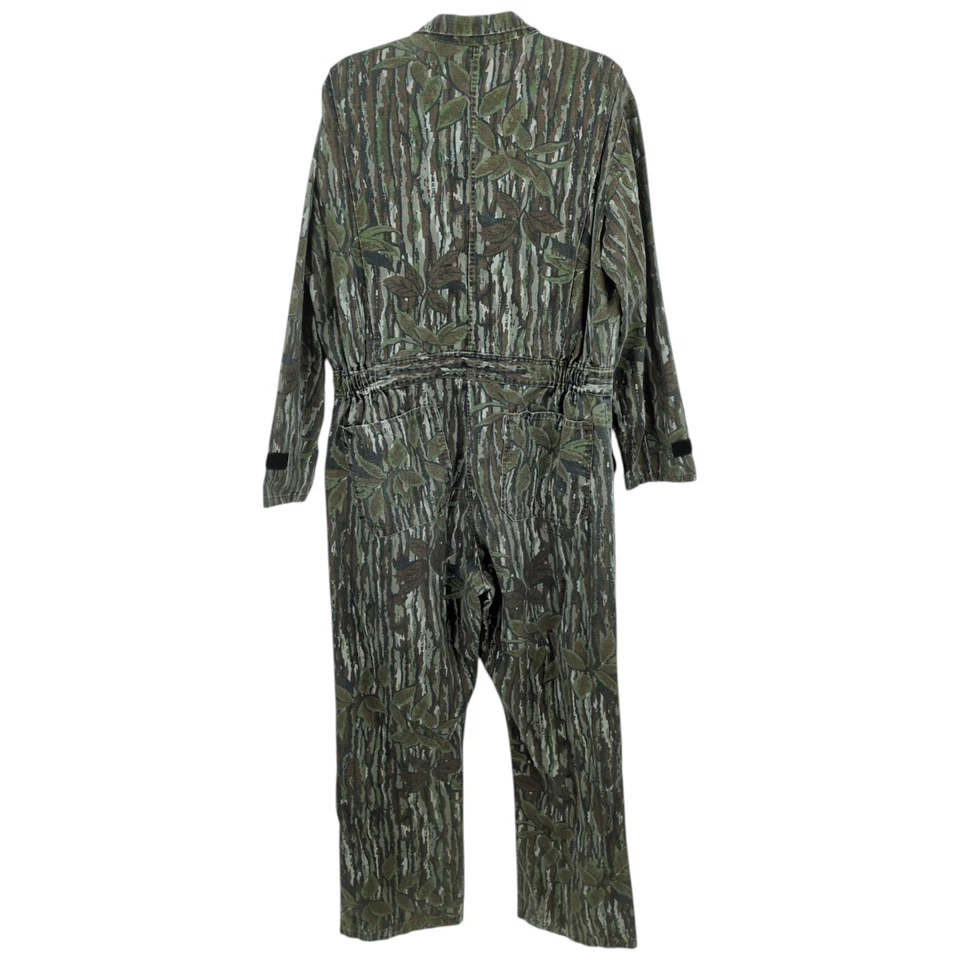 Walls Coveralls Men's Large Tall VTG Realtree Camo Snap Up Cotton Poly Hunting - Image 2 of 4