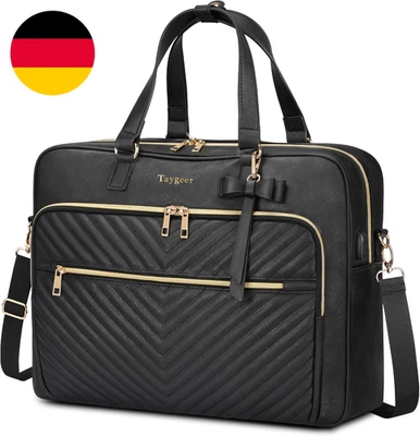 Taygeer Laptoptasche Damen 17 Zoll, Laptop Handtasche Mit Usb-Anschluss, Wassera