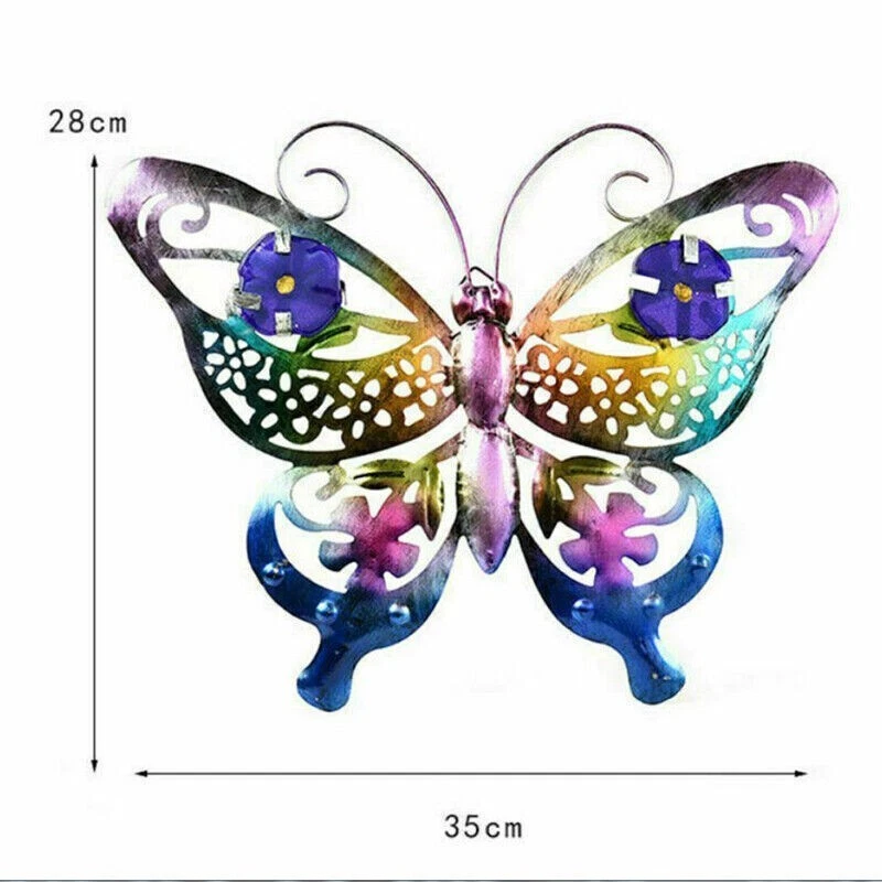 Arte de pared decorativo grande de metal mariposa jardín valla escultura adorno regalo Foto 2 de 4