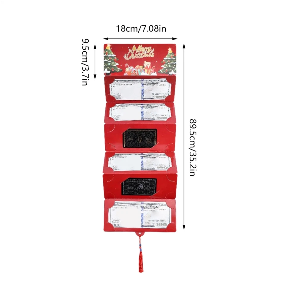 Christmas Money Wallet Envelopes 7 Slots Cash Holder Gift Card Voucher Gift - Image 2 of 4