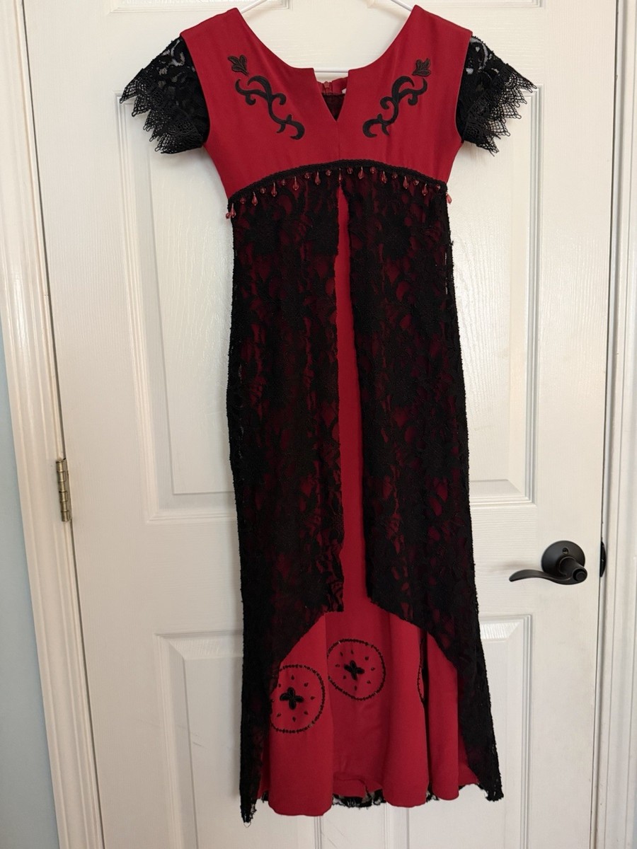 Kids Girls Size 10 Rose Dawson Titanic Red Black Dinner Dress Cosplay | eBay