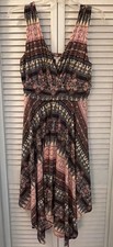 Soma Women’s V-neck Dress Empire Waist Sleeveless Pullover Midi Size Medium