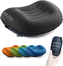 TREKOLOGY Ultralight Inflatable Camping Travel Pillow - ALUFT 2.0 Compressible,