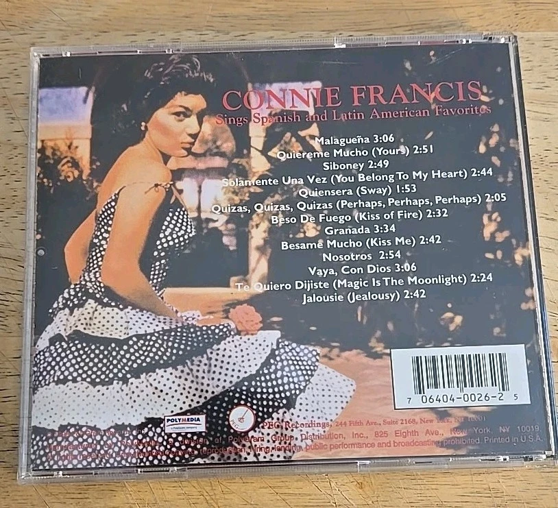 Connie Francis - Sings Spanish And Latin American Favorites Rare Polymedia  — 第 2/4 张图片