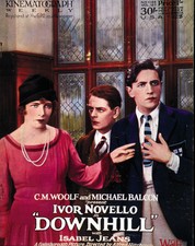 Downhill (1927) Ivor Novello Alfred Hitchcock movie poster print 2