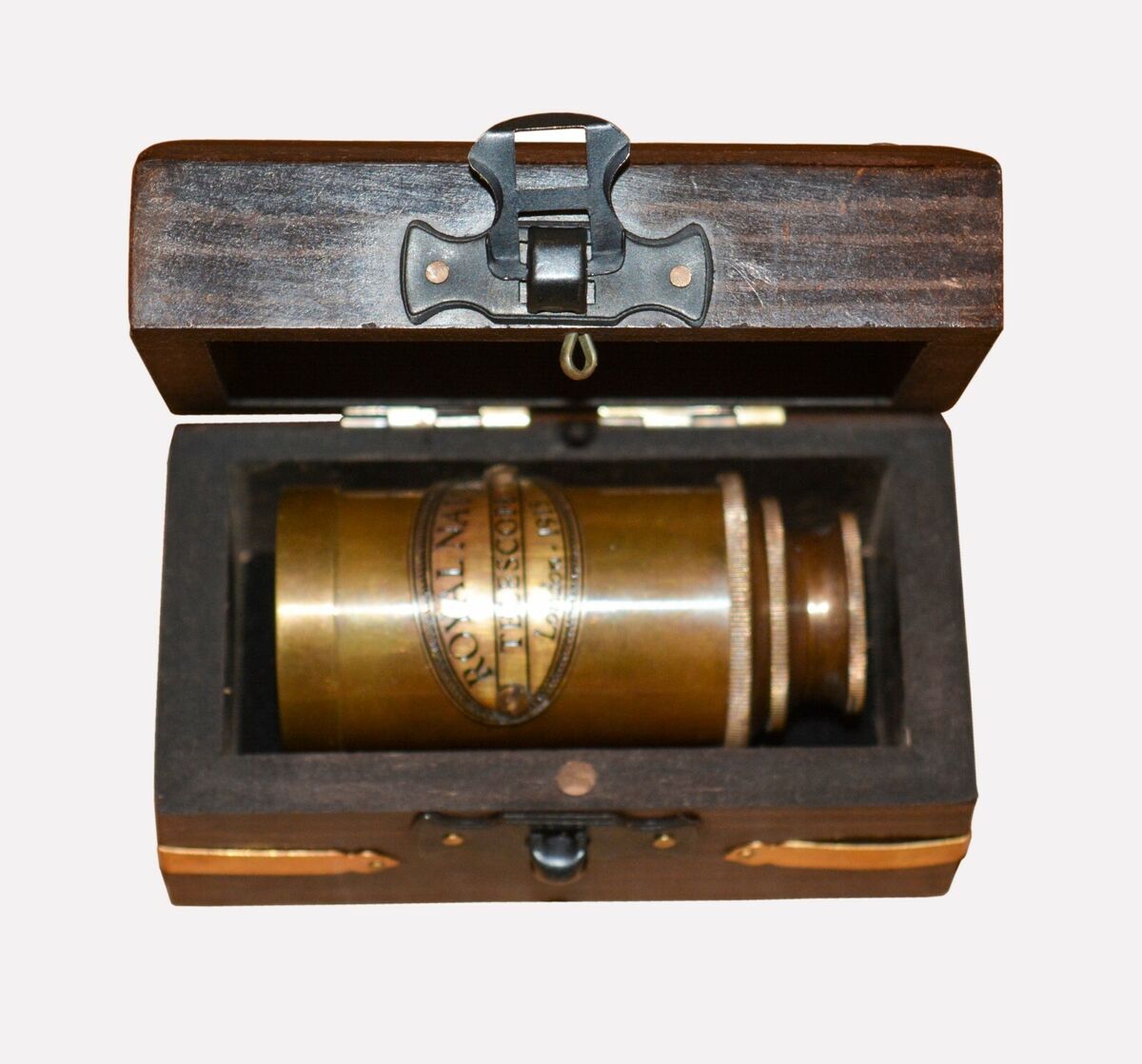 Antique Vintage Brass Royal Navy Telescope London 1915 Antique Vintage Brass Royal Navy Telescope London 1915