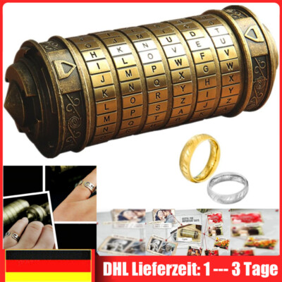 Kryptex Da Vinci Code Mini Kryptex Lock Puzzle Boxen mit Versteckten Fächern NEU