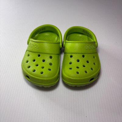 Jibbitz By Crocs Size 4, Lime Green Unisex Kids Clogs