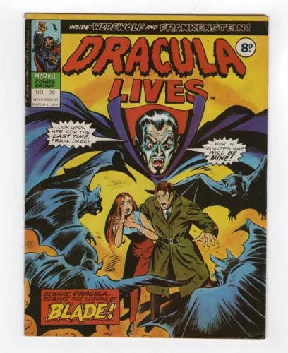 1973 MARVEL TOMB OF DRACULA #10 & WEREWOLF BY NIGHT #5 1ST APP BLADE RARE KEY UK