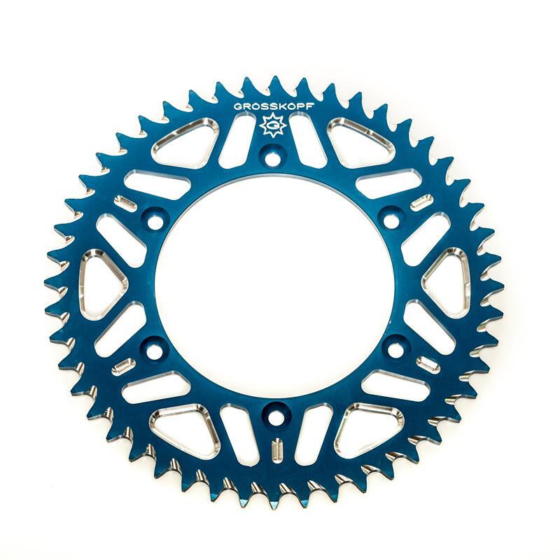 Pignon Arrière en Aluminium T7075 Ergal Bleu Allégé pour Yamaha YZ YZF