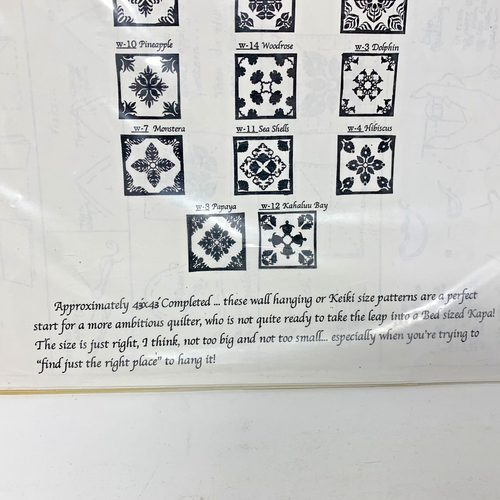 Colgante de pared Hawaiian Quilting Patter Kalina's W-10 “Piña” vintage 1995 - Imagen 6 de 6