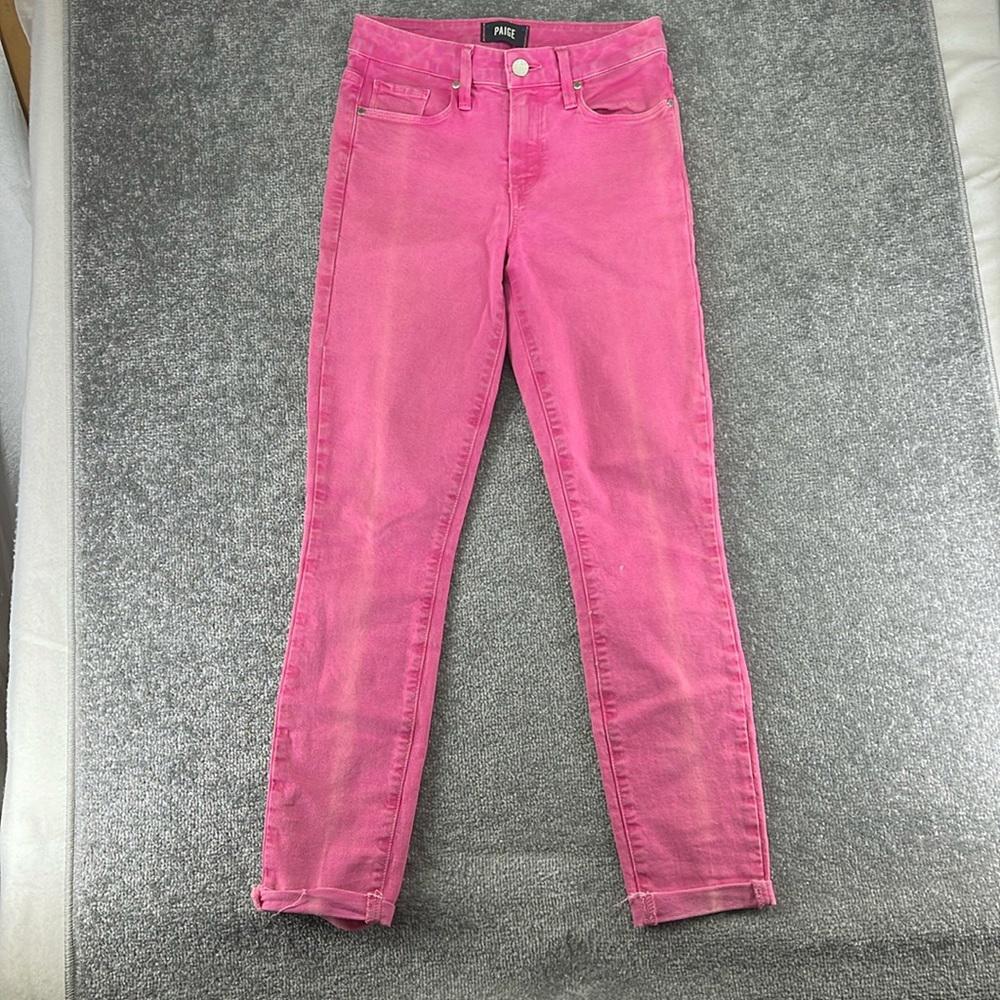 Pink Paige Mid-Rise Straights Pink Paige Mid-Rise Straights