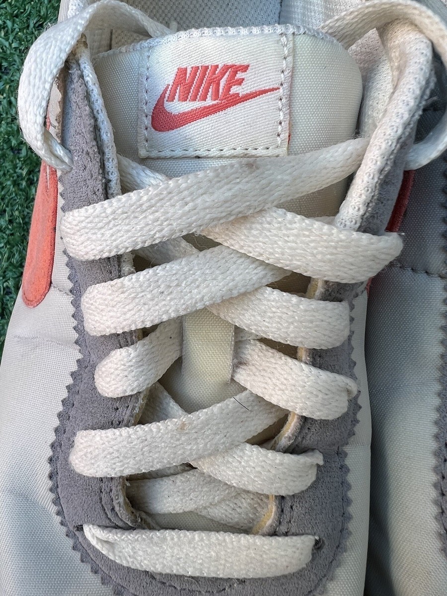 Nike Cortez Women's Shoes Size 8 Grey Orange Sneakers Nylon Suede