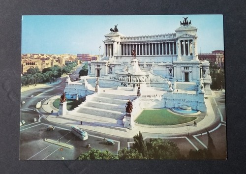 Rom Italien alte Postkarte ~ Venezia Platz und Altar des Landes unbespielt - Bild 1 von 3