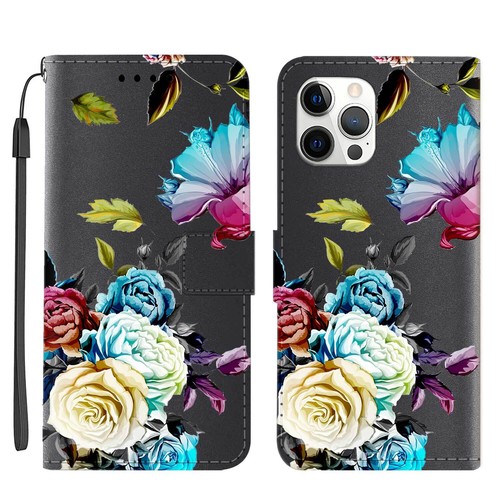 Flower Patterned Wallet Case For iPhone 16e 15 14 Pro Max 13 12 11 Leather Cover - Picture 45 of 54