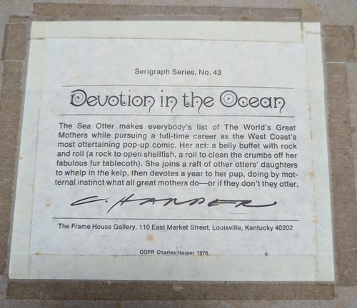 Devotion in the Ocean - 1976 Vintage Serigraph by Charley Harper - Picture 5 of 7