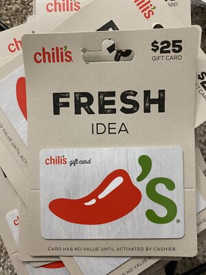 30 Chili's Gift Card No Value Bulk Sale | eBay