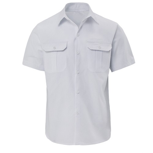 Herren Hemd Button Down Kurzarm zwei Fronttaschen Einfarbig Freizeit Oberteile - Bild 10 von 20
