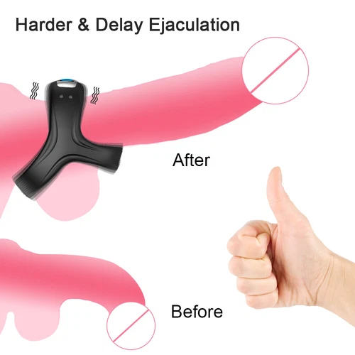 Vibrator-Men-Penis-Ring-Rechargeable-Toy-Testicle-Ring-Cockring use Lubricant - Picture 6 of 12