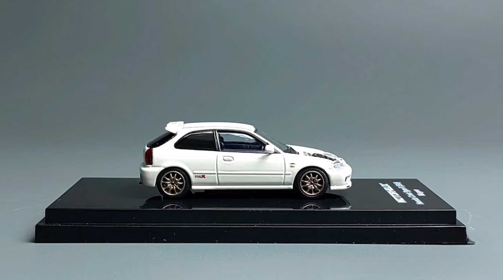 MH 1:64 White JDM Civic Type R EK9 Mugen Sports Model
