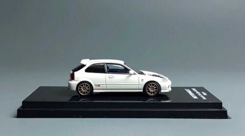 Modellino sportivo AL MH 1:64 bianco JDM Civic Type R EK9 Mugen pressofuso auto da collezione - Foto 3 di 14