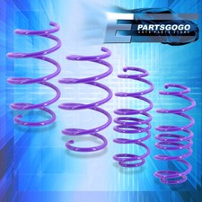 For 92-00 Honda Civic 93-97 Delsol Frontrear Jdm Lowering Springs Set Purple