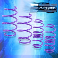 For 92-00 Honda Civic / 93-97 DelSol Front&Rear JDM Lowering Springs Set Purple