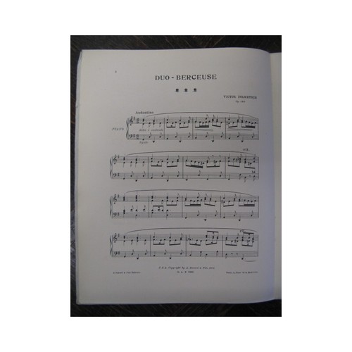 DOLMETSCH Víctor Dúo Berceuse Piano 1901 - Imagen 3 de 3