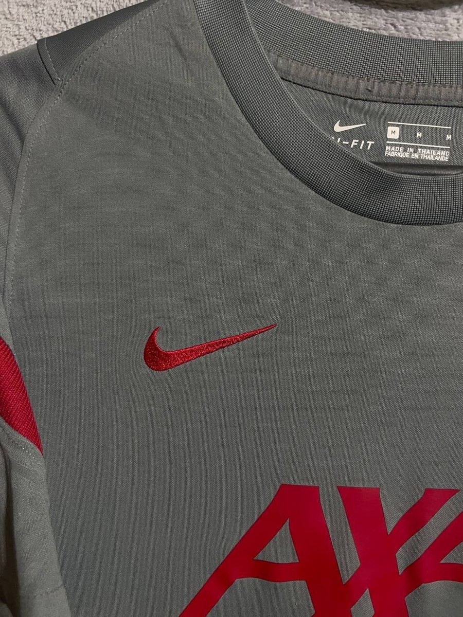 Liverpool Training Jersey Football Soccer Shirt Gray Nike Trikot Men Size M