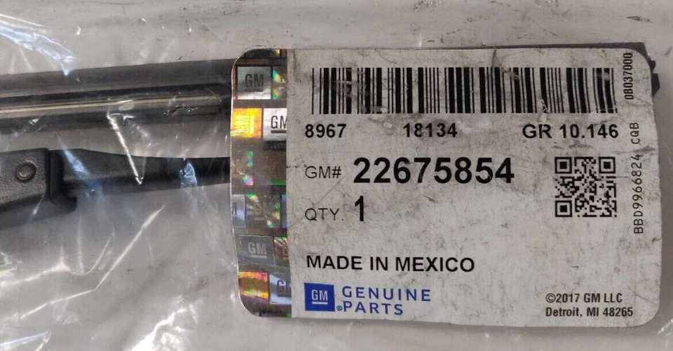 Genuine GM 22675854 Right Wiper Blade 20 in For 2004-2008 Chevrolet Malibu NEW — 第 2/2 张图片