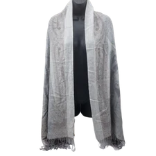 Charming Charlie Gorgeous Women's Scarf Silver Fringe 23/74" Shawl NWT