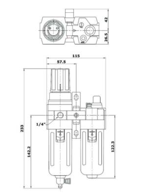 STAHLWERK Unità Di Manutenzione Separatore Acqua Oliatore Aria - Foto 5