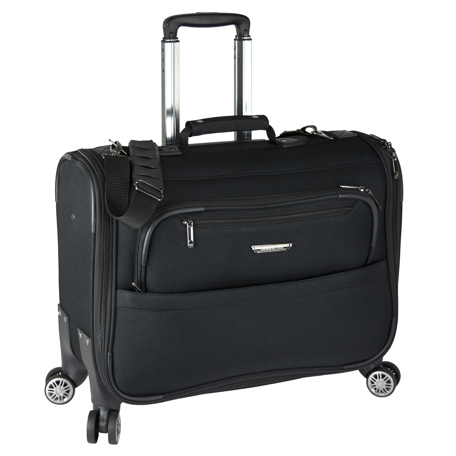 Carry-On Softside 8-Wheeled Spinner Garment Bag Luggage, Black, 21-Inch