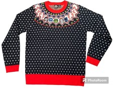 Marvel Avengers Christmas Sweater Captain America Hulk Black Panther Size M