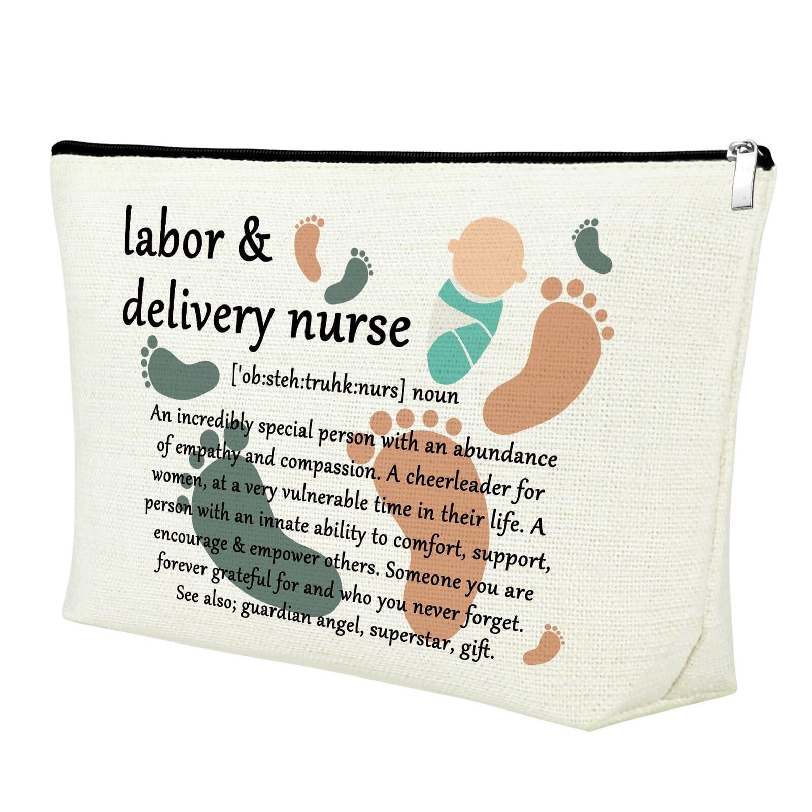 Mxrymvu L&D Nurse Makeup Bag Labor and Delivery Nurse Thank You Gifts Cosmeti...