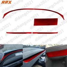 5Pcs Red Carbon Fiber Dashboard Panel Cover Trim For Tesla Model 3 Highland 23+
