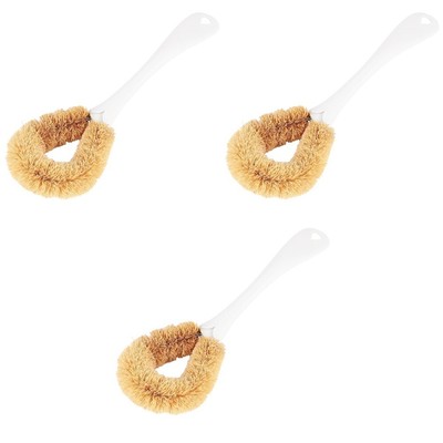  3 Pieces Geschirrspülbürste Natürliche Reinigungsbürste Küchenbürste Halter