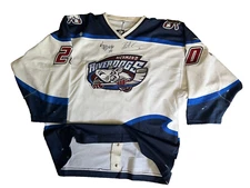 Game Worn #20 issue Kot Riverdogs UHL Jersey Signed Dan McIntyre & Brett Cross