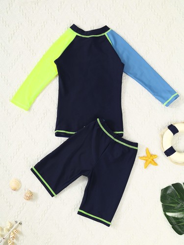 Boys Kids UV Sun Protection Rash Guards Swimsuit Bathing Suit Beach Swim Costume - Picture 24 of 30