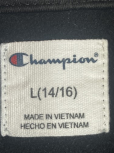 Champion black long sleeve hoodie size 14/16 - Picture 3 of 5