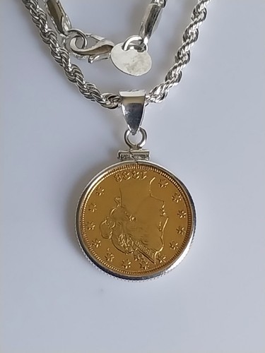 Silver Plated Necklace With 1883 Liberty V Rackeeter Nickel No Cents Genuine... - Picture 15 of 16